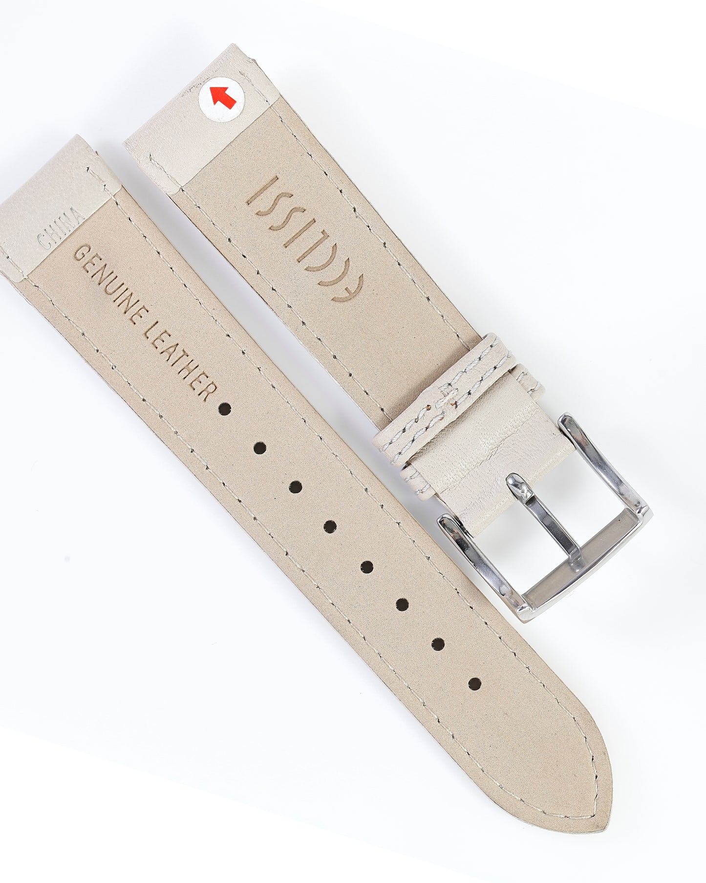 Ecclissi 23155 Off White Leather Strap 20mm x 18mm