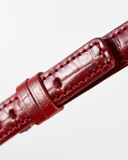 Ecclissi 12mm x 12mm Red Calfskin Leather Strap 21900