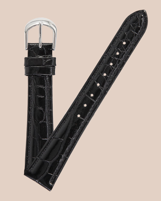 Ecclissi 18mm x 14mm Black Leather Strap original Buckle 75711