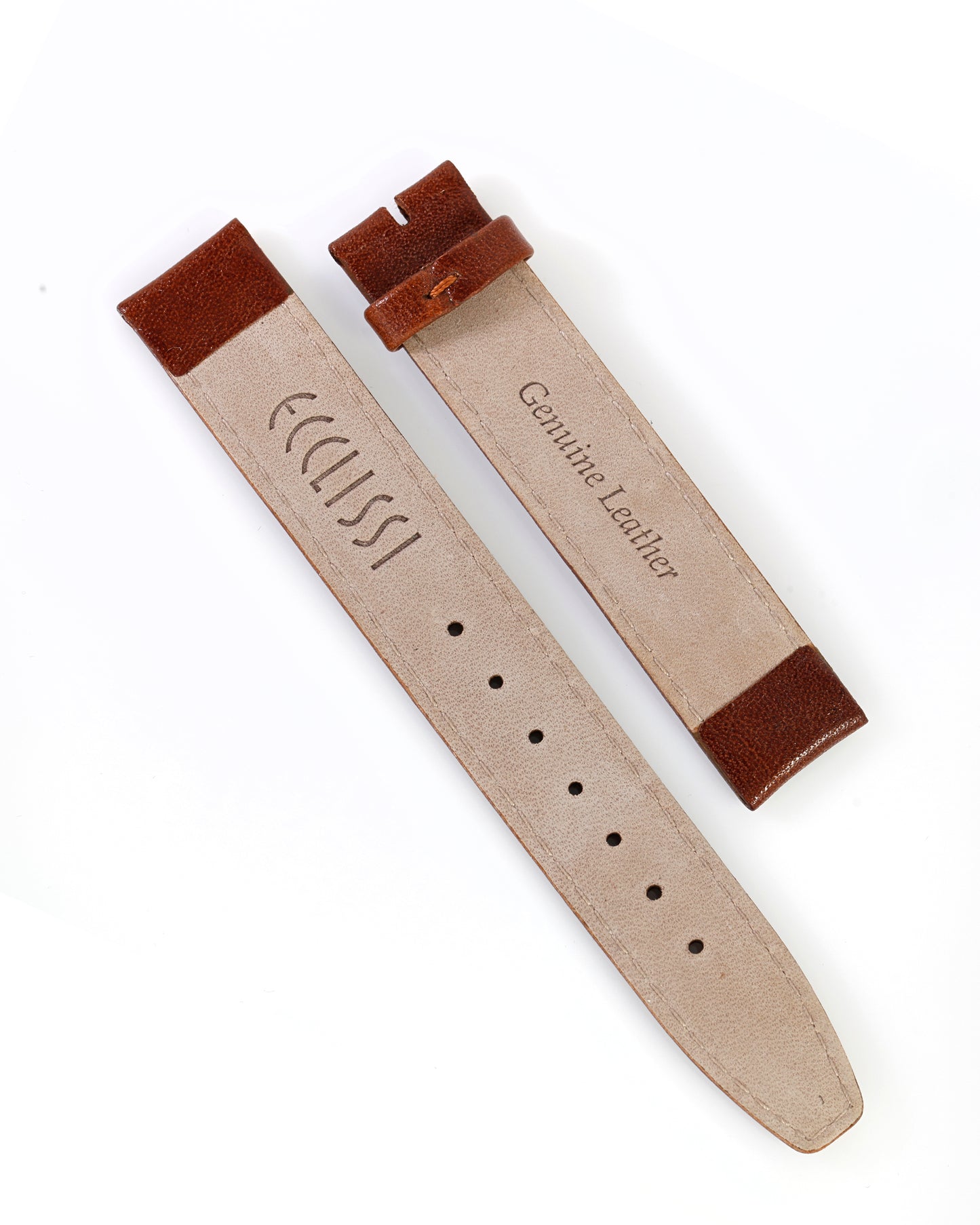 Ecclissi 16mm x 16mm Brown Leather Strap 22190 80115