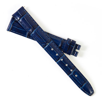 Ecclissi 14mm x 12mm Dark Blue Alligator Grain Leather Strap 80325