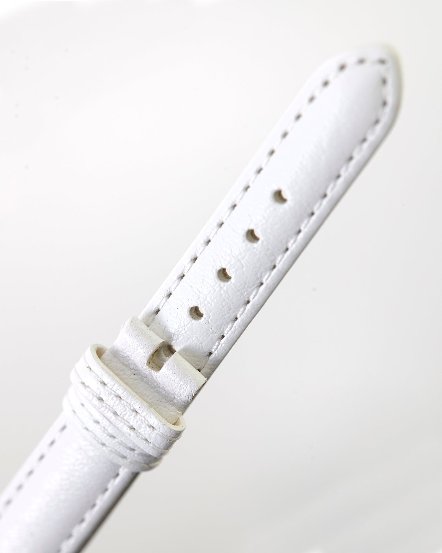 Ecclissi  12.5mm x 11mm White Leather Strap 23800 23805 23810