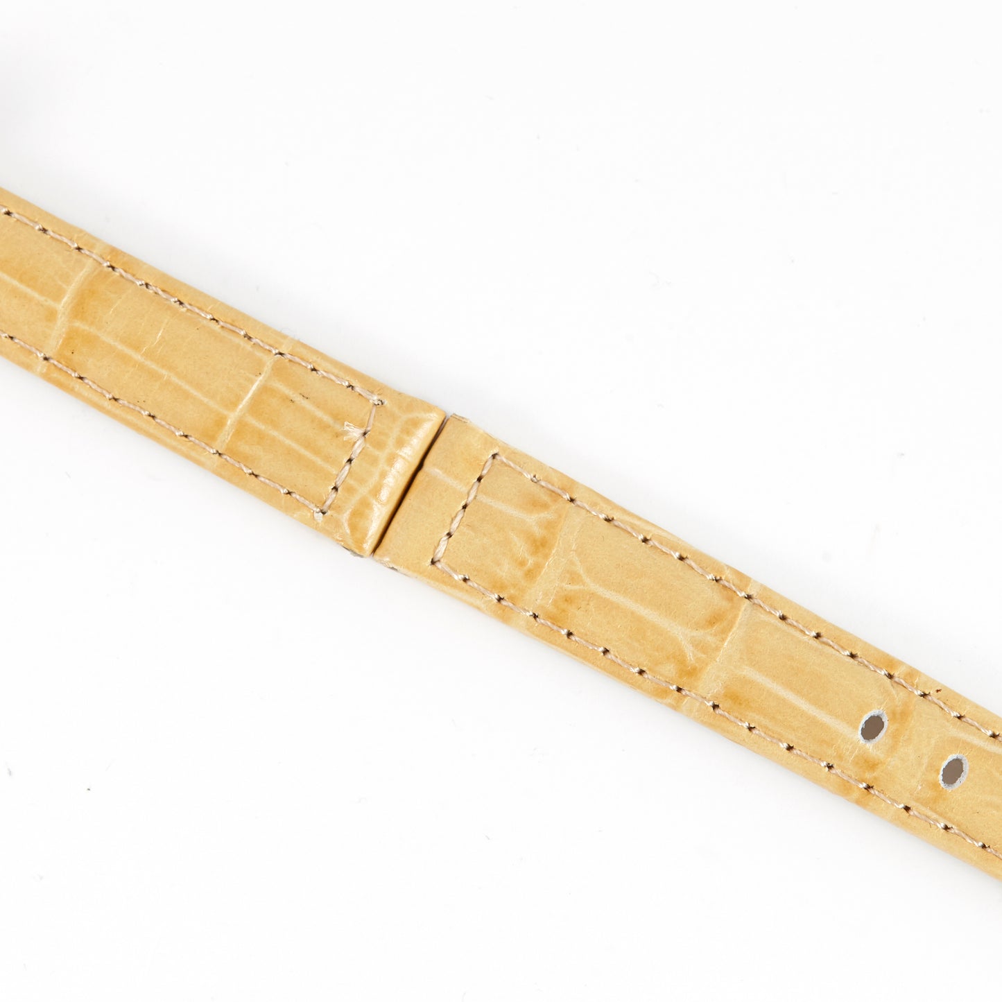 Ecclissi 12.5mm x 11mm Tan Alligator Grain Leather Strap 22910