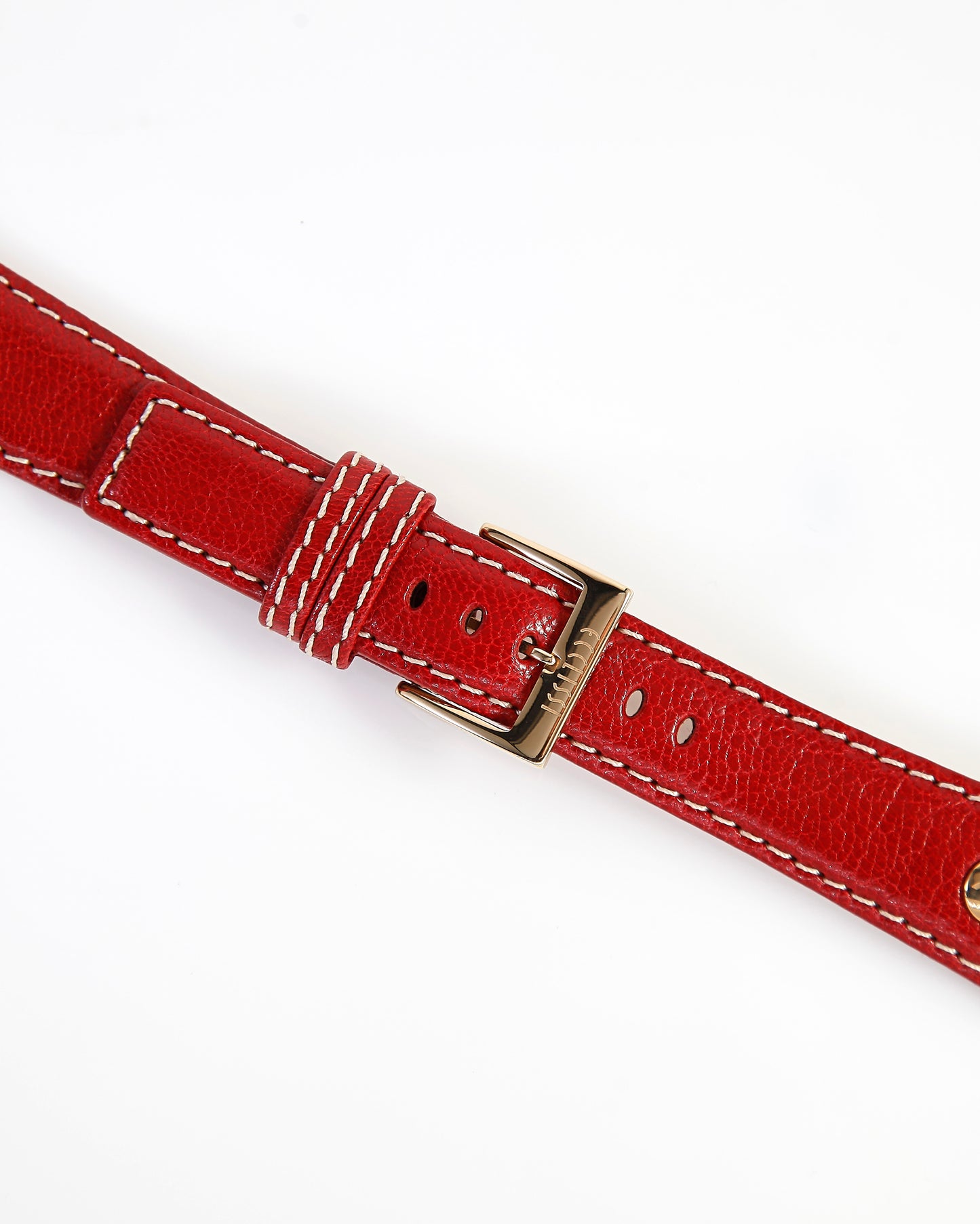 Ecclissi 20mm x 16mm Dark Red Leather Strap original Buckle 80250