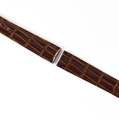 Ecclissi 14mm x 12mm Brown Alligator Grain Leather Strap 21890