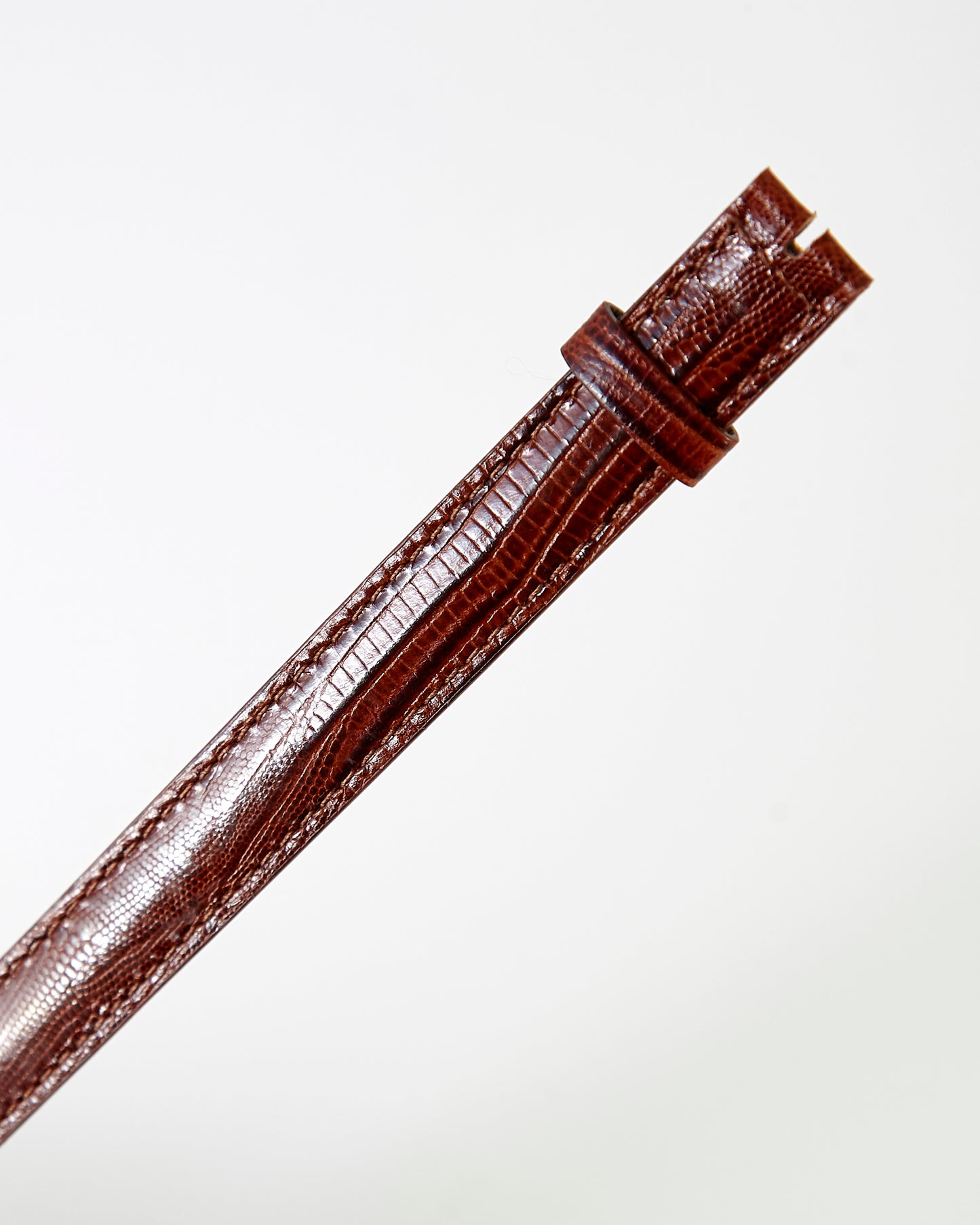 Ecclissi 14mm Brown Lizard Grain Leather One-Piece Strap 15330 22560