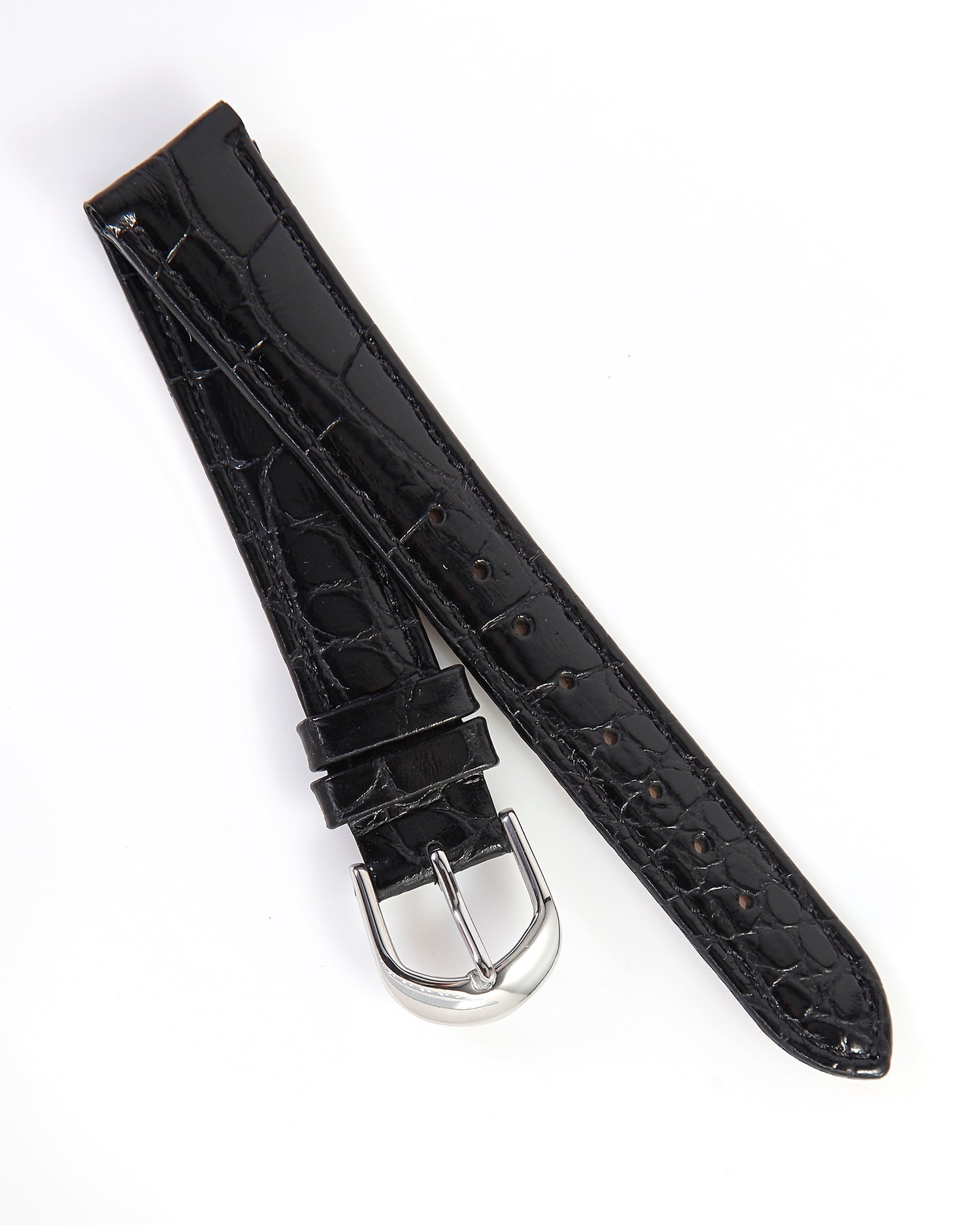 Ecclissi 18mm x 14mm Black Leather Strap original Buckle 75711