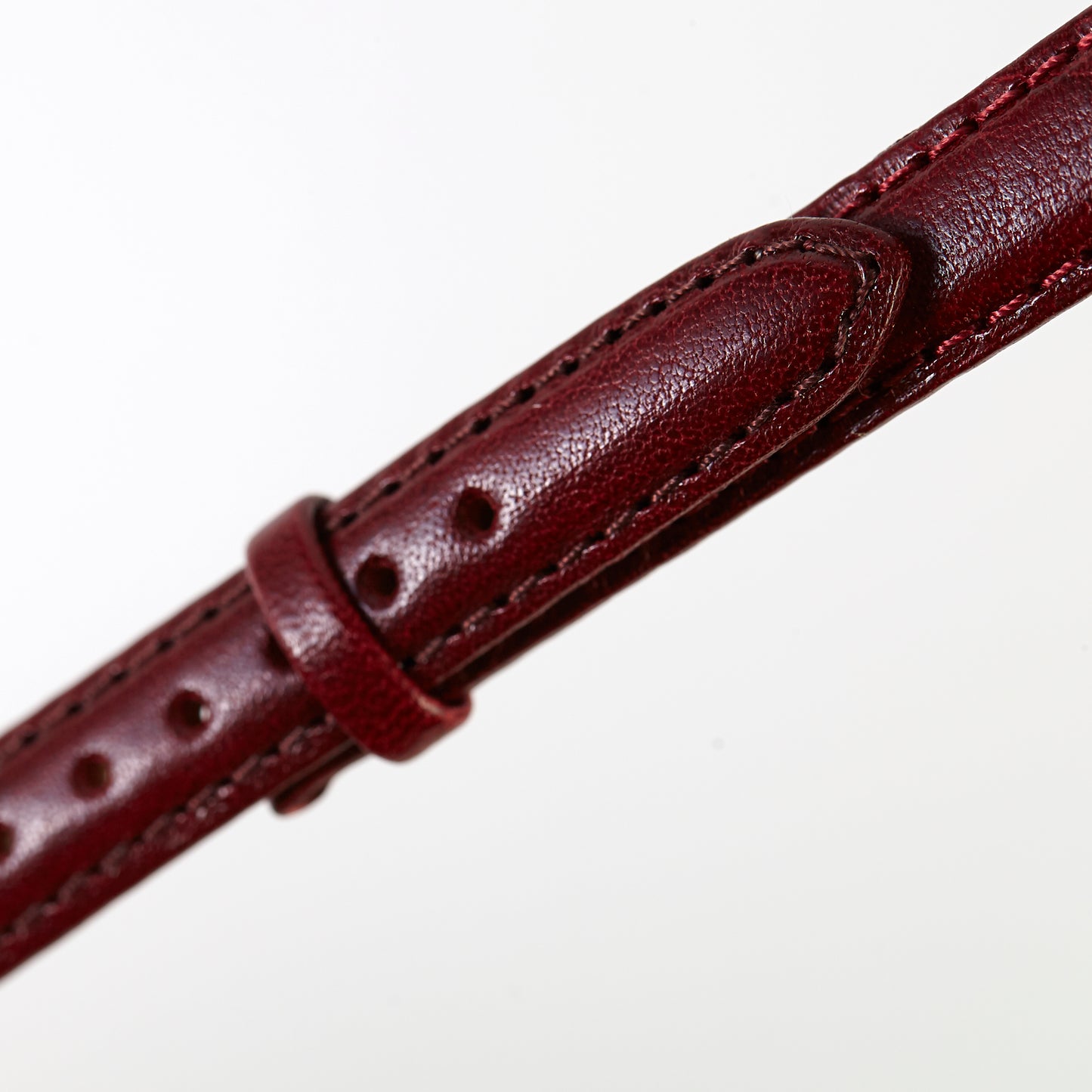 Ecclissi 12mm x 10mm Burgundy Leather Ladies Strap 22485
