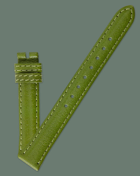 Ecclissi 12.5mm x 11mm Green Leather Strap 23800 23805 23810