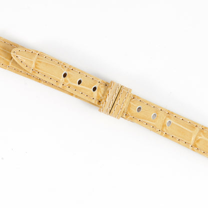 Ecclissi 12.5mm x 11mm Tan Alligator Grain Leather Strap 22910