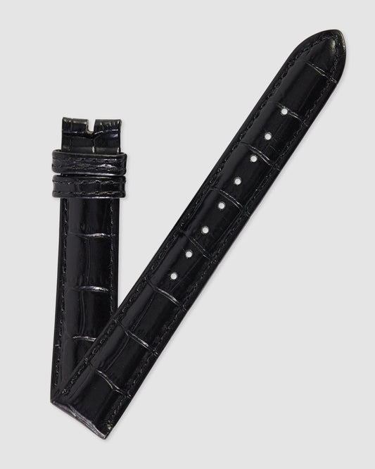 Ecclissi 16mm x 14mm Black Leather Strap 23745