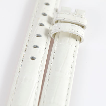 Ecclissi 12.5mm x 11mm White Leather Strap 22910