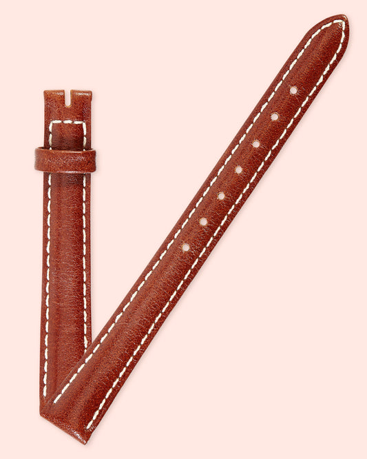 Ecclissi 12mm x 10mm Chestnut Brown Leather Ladies Strap 22485