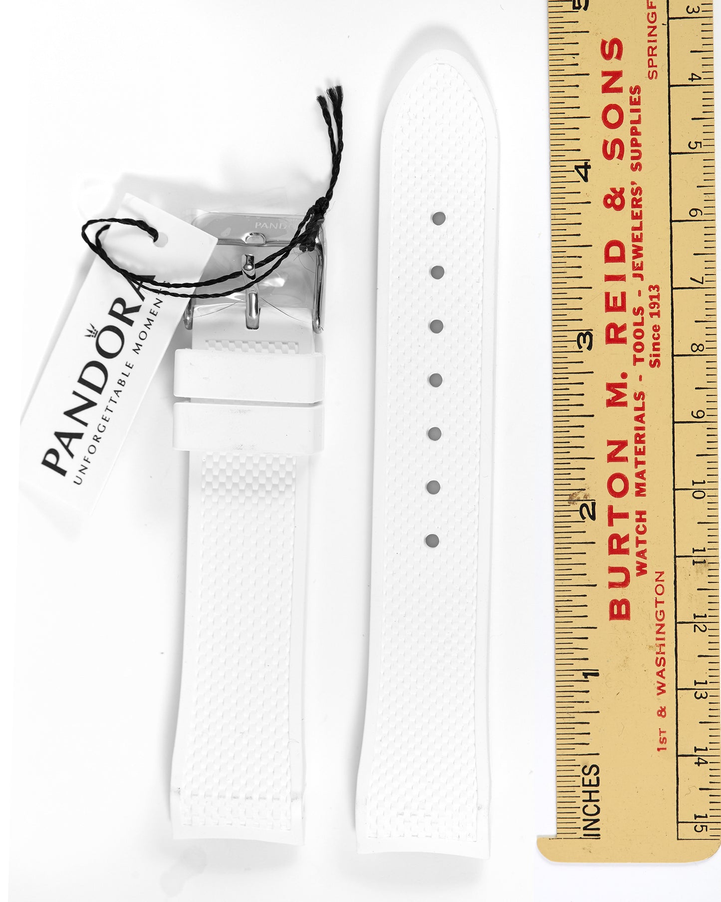 Pandora Imagine Grand C SW1014 Rubber White Strap with Buckle 20mm x 18mm