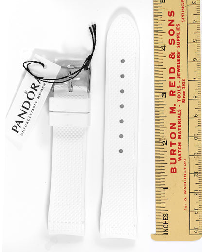 Pandora Imagine Grand C SW1014 Rubber White Strap with Buckle 20mm x 18mm