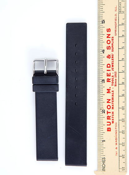 Ecclissi 18mm x 18mm Black Rubber Strap original Buckle 75360