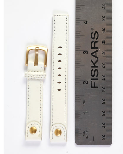 Ecclissi 14mm x14mm Off White Leather Strap with original Buckle 80240 80245 80246