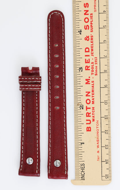 Ecclissi 14mm x 12mm Burgundy Leather Strap 23380 23381