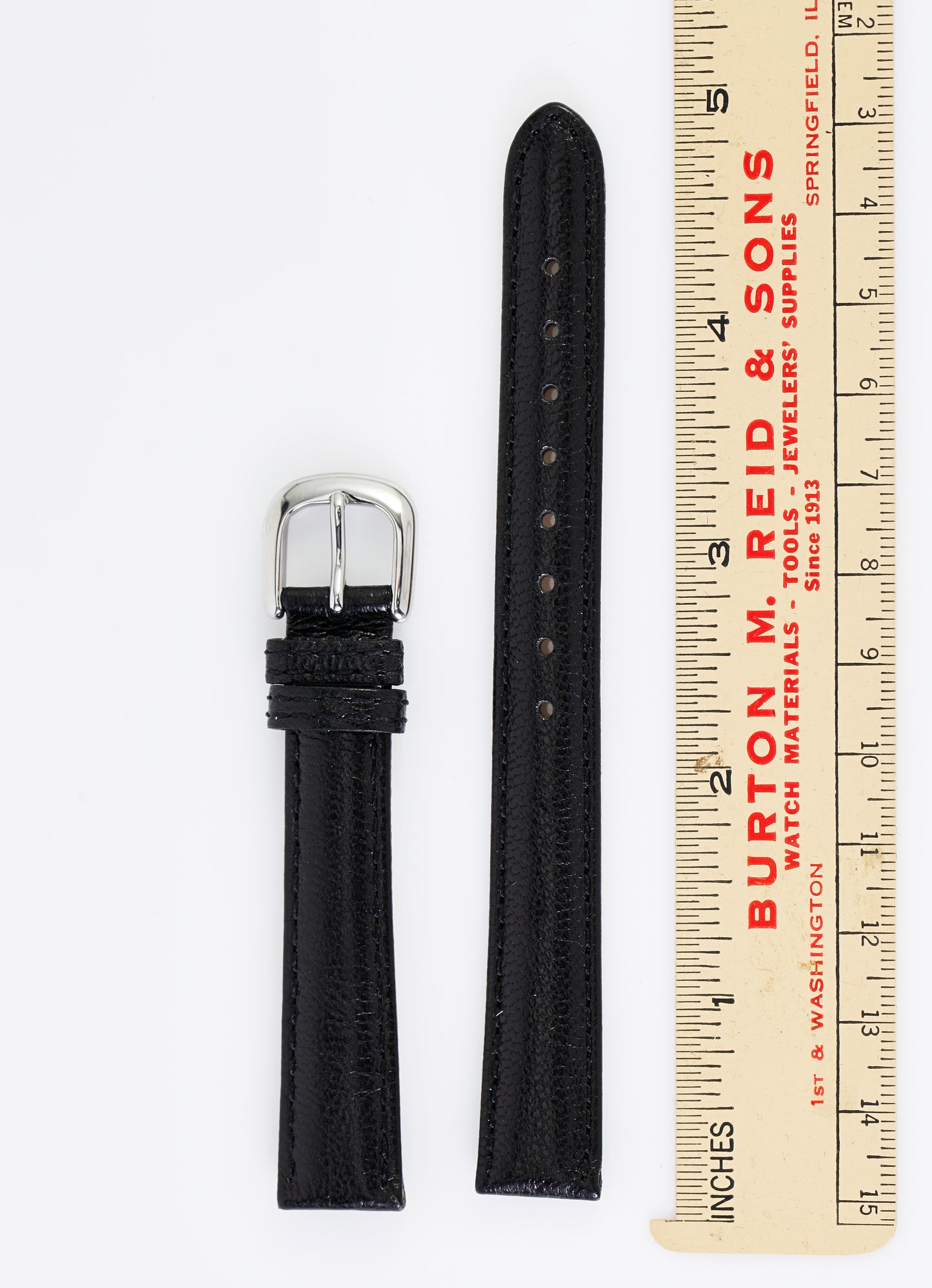 Ecclissi 14mm x 12mm Black Leather Strap Original Buckle 23785