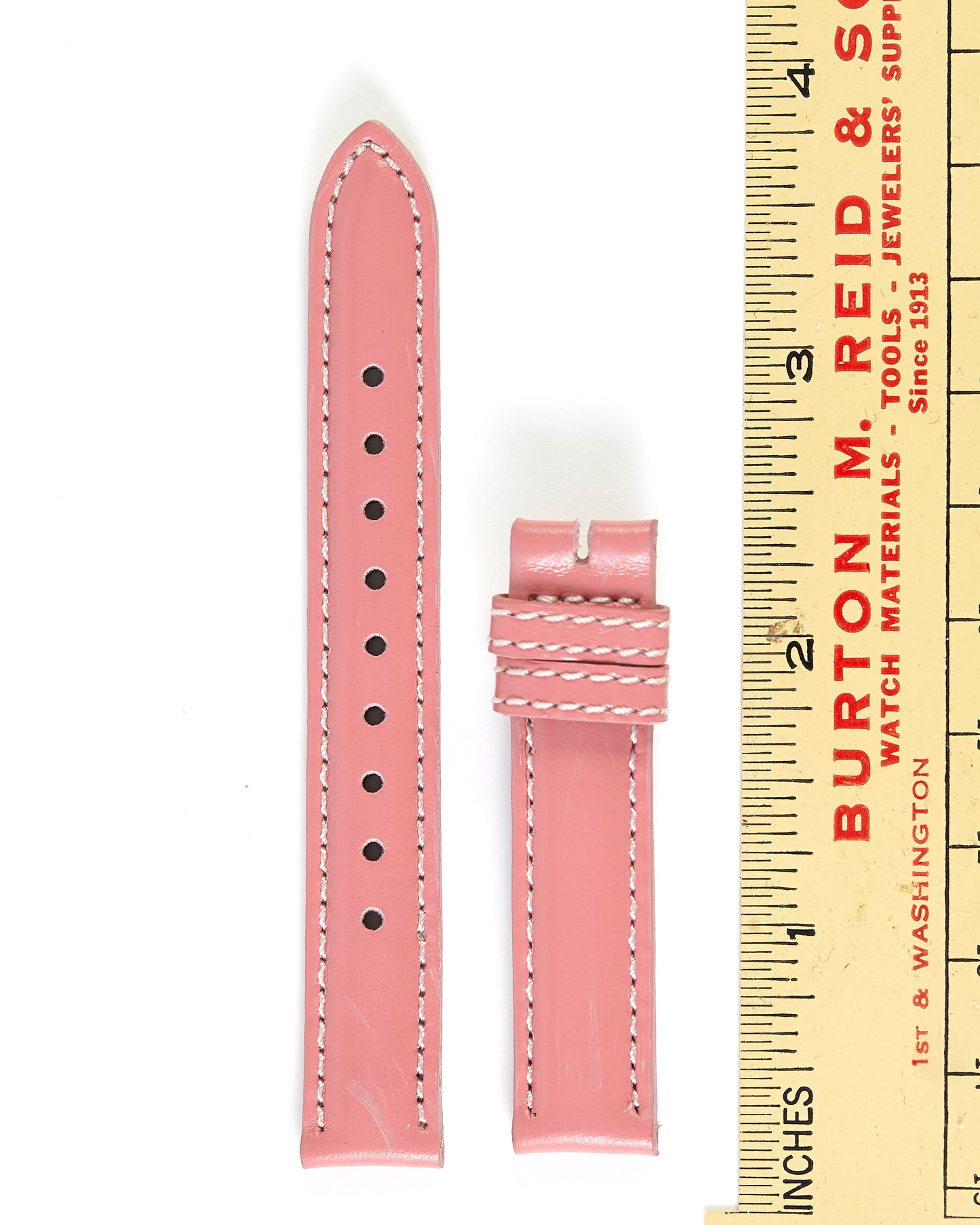 Ecclissi 12mm x 12mm Special Long Length Pink Leather Ladies Strap 23110 23115 23120