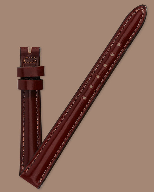 Ecclissi 2070 Shiny Brown Leather Ladies Strap 12mm x 10mm