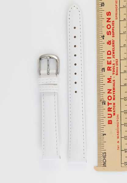 Ecclissi 14mm x 12mm White Leather Strap Original Buckle 23791