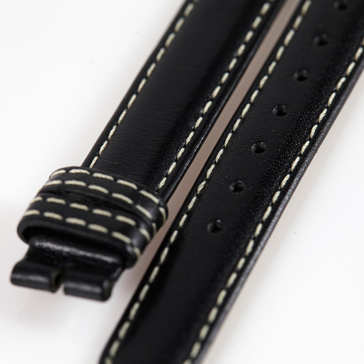 Ecclissi 12mm x 12mm Black Leather Ladies Strap 23680