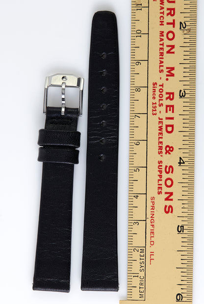 Movado Museum Black Leather Strap 14mm x 12mm