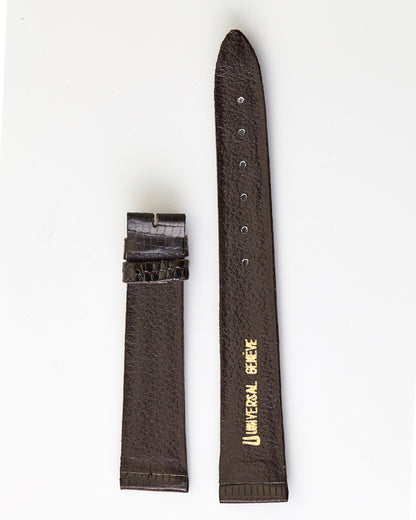 Universal Geneve 17mm x 15mm Vintage Brown Lizard Strap