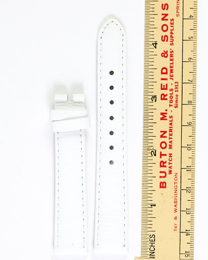 Ecclissi  16mm x 14mm White Leather Strap 23836