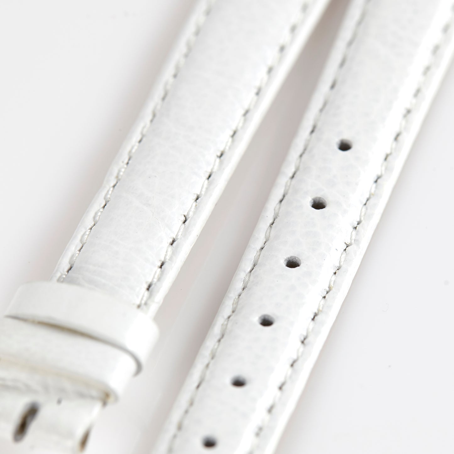 Ecclissi 12mm x 10mm White Leather Strap 23820