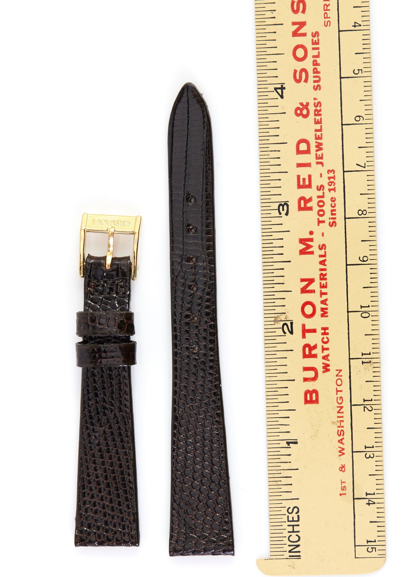 Movado Dark Brown Lizard Strap 14mm x 10mm