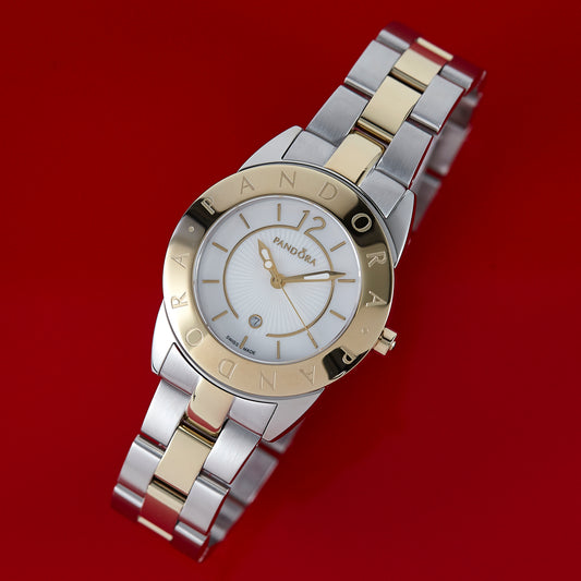Pandora Women’s Swiss Made Two-Tone Gold Silver Stainless Steel Watch Date
