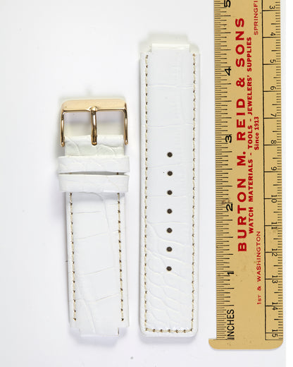 Pandora SW1174 White Leather Strap with Buckle 22mm x 22mm Notched to 14mm