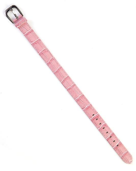 Ecclissi 12mm Pink Alligator Grain Leather Ladies One-Piece Strap 23180 23183