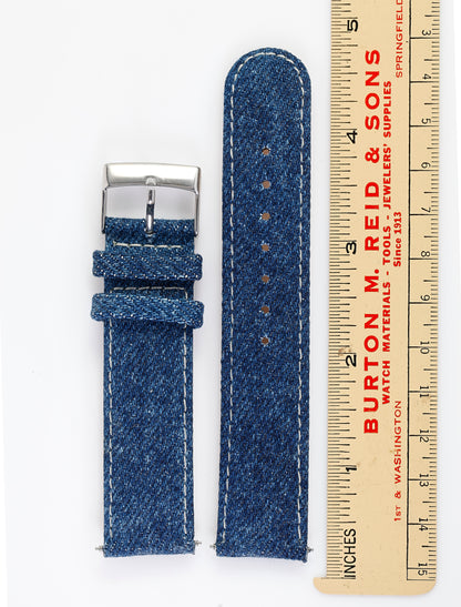 Ecclissi 20mm x 20mm Blue Denim Strap with original Buckle 22495