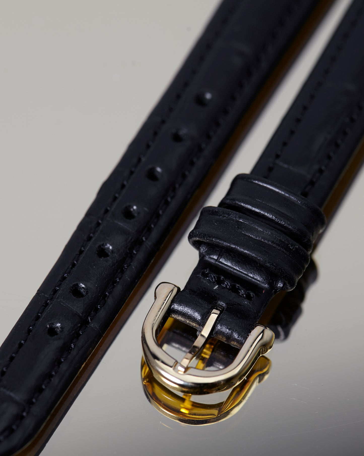 Maurice Lacroix 15mm x 12mm ML800-000134 Arios Black Leather Strap