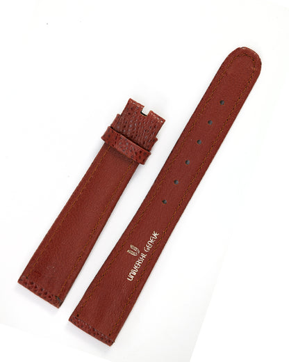 Universal Geneve 18mm x 14mm NOS Chestnut Leather Strap