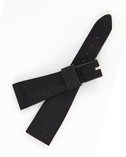 Universal Geneve 19mm x 12mm Vintage Black Suede Strap