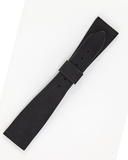 Universal Geneve 19mm x 12mm Vintage Black Suede Strap