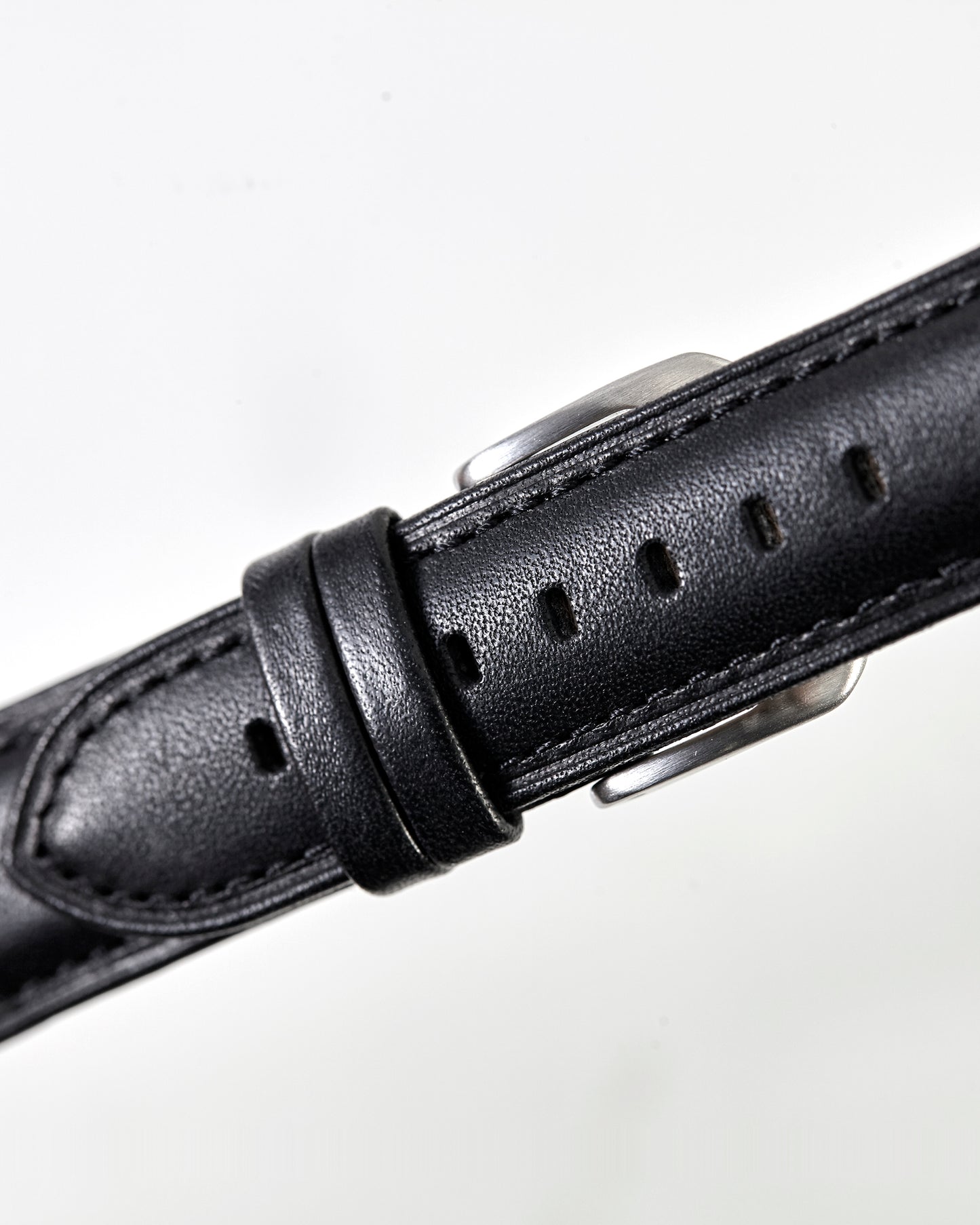 Ernst Benz 20mm x 18mm Black Band w/Matching Stitch and Original Buckle