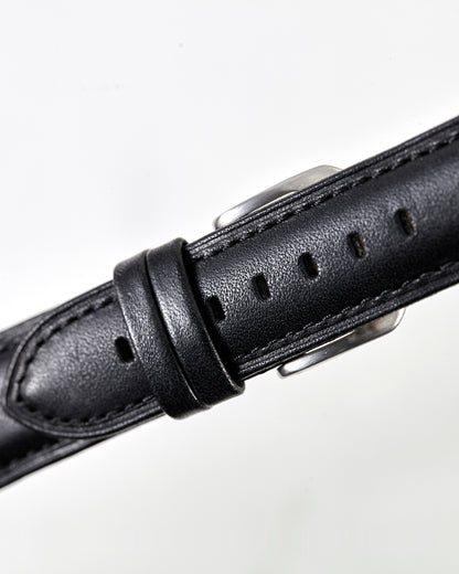 Ernst Benz 20mm x 18mm Black Band w/Matching Stitch and Original Buckle