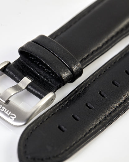 Ernst Benz 20mm x 18mm Black Band w/Matching Stitch and Original Buckle