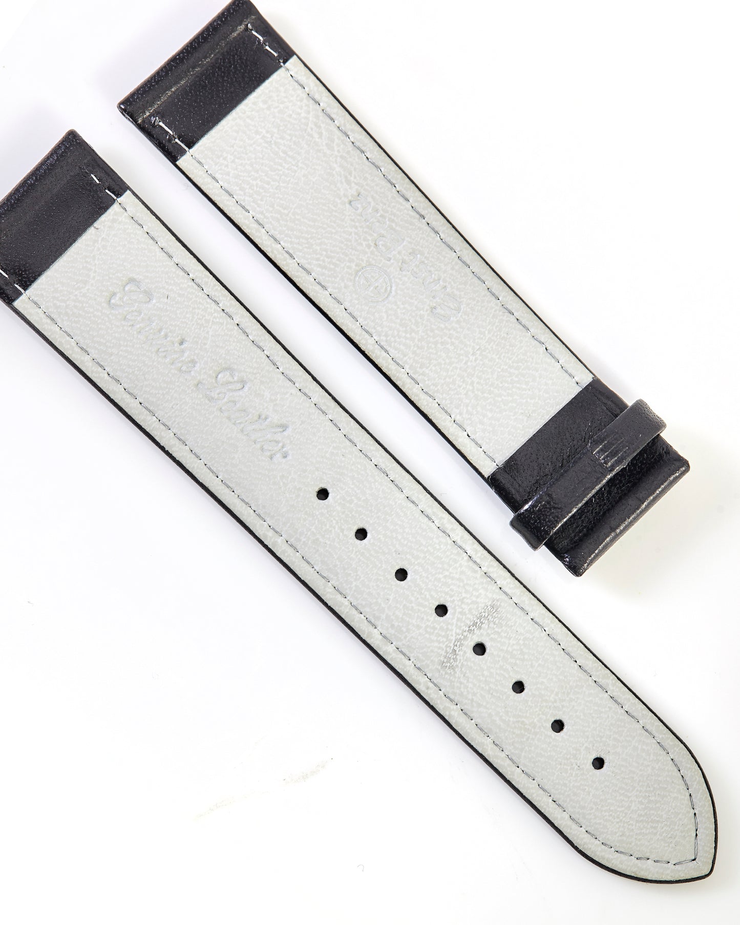 Ernst Benz 20mm x 18mm Black Mens Leather Band for Deployment Buckle