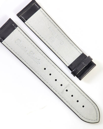 Ernst Benz 20mm x 18mm Black Mens Leather Band for Deployment Buckle