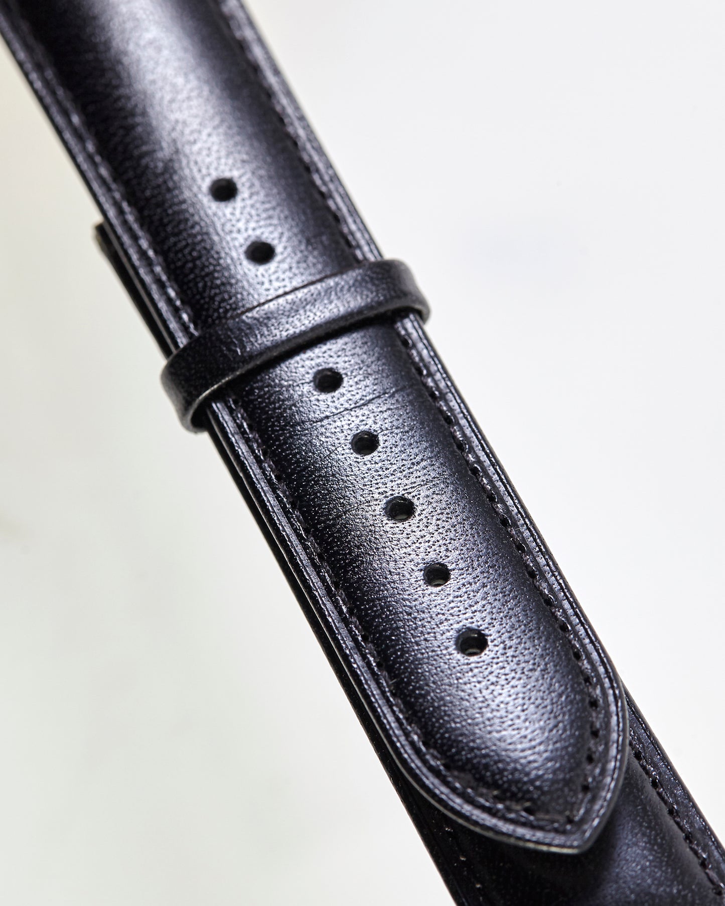 Ernst Benz 20mm x 18mm Black Mens Leather Band for Deployment Buckle