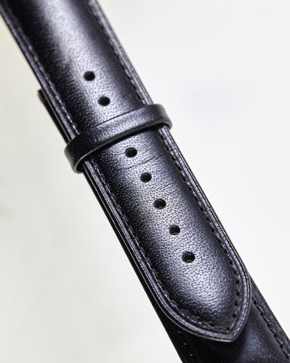 Ernst Benz 20mm x 18mm Black Mens Leather Band for Deployment Buckle