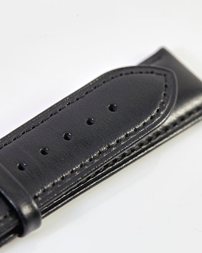 Ernst Benz 20mm x 18mm Black Mens Leather Band for Deployment Buckle