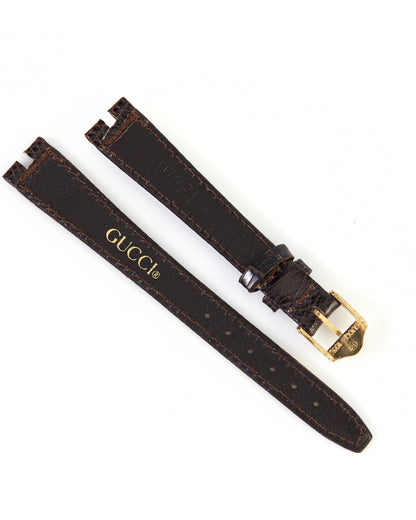 Gucci 3400L 13mm Brown Ladies Leather Band w/ 10mm Original Gucci Buckle