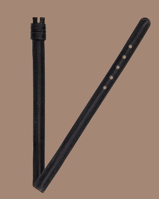 Universal Geneve 6mm x 6mm Vintage Black Leather Strap